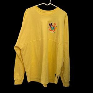 Walt Disney World Yellow Long Sleeve Spirit Jersey Play in the Park Size XXL